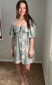 sage floral dress