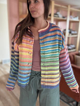Load image into Gallery viewer, prism stripe button cardi