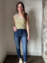 Load image into Gallery viewer, kiwi stripe knit tank