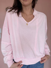 Load image into Gallery viewer, bubblegum waffle long sleeve top