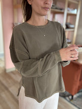 Load image into Gallery viewer, comfort khaki ribbed pullover