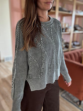 Load image into Gallery viewer, cabin in the woods chunky knit sweater