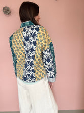 Load image into Gallery viewer, THML blue patchwork quilted jacket