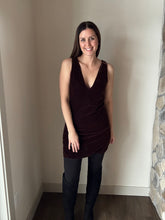 Load image into Gallery viewer, chocolate velvet reversible dress
