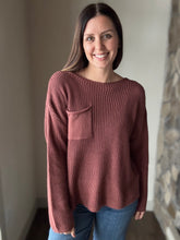 Load image into Gallery viewer, rosy mauve pocket sweater