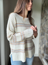 Load image into Gallery viewer, oversized boyfriend stripe sweater
