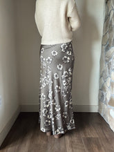 Load image into Gallery viewer, silky stone floral maxi skirt