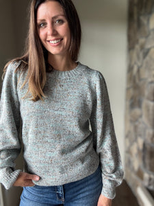 blue space dyed sweater