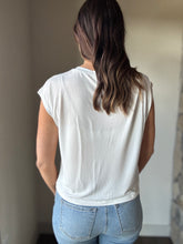 Load image into Gallery viewer, off white front ruche modal top