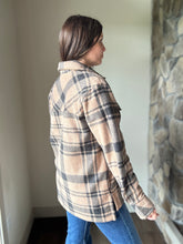 Load image into Gallery viewer, pecan + black plaid santa fe jacket