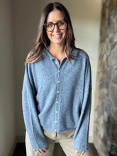 Load image into Gallery viewer, ultra soft blue button cardigan