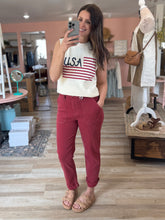 Load image into Gallery viewer, judy blue vintage red weekender pants