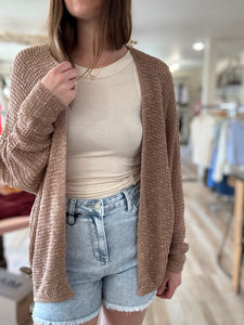 latte lightweight slouchy cardigan