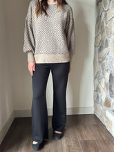 Load image into Gallery viewer, hustle knit black wide leg pants
