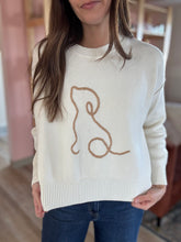 Load image into Gallery viewer, dog outline embroidered sweater