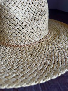 natural basket weave sun hat