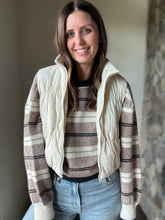 Load image into Gallery viewer, ivory puffer vest
