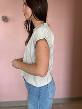 Load image into Gallery viewer, classic oatmeal cotton cuffed tee