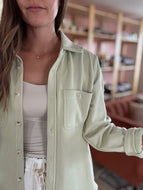 serene sage soft button up
