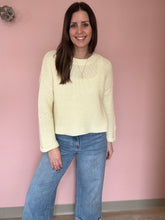 Load image into Gallery viewer, butter yellow chunky knit sweater