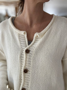 easy days off white button down cardigan