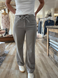 hidden grey high rise wide straight pants