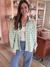 Load image into Gallery viewer, seaside gingham button down