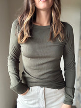 Load image into Gallery viewer, eucalyptus soft ribbed long sleeve top
