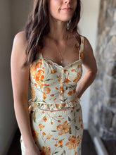 Load image into Gallery viewer, yellow floral corset top