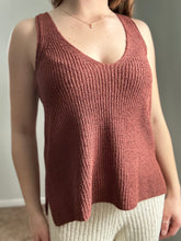 Load image into Gallery viewer, brown racerback knit tank