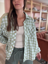 Load image into Gallery viewer, seaside gingham button down