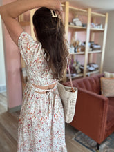 Load image into Gallery viewer, rosita floral swiss dot maxi dress