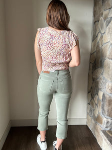 judy blue sage capris | sizes 1-24w