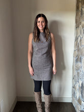 Load image into Gallery viewer, avenues black+tan tweed mini dress