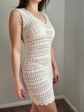 Load image into Gallery viewer, ivory jaz open knit mini dress