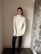Load image into Gallery viewer, cream soft ribbed tunic sweater