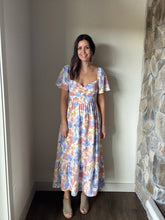 Load image into Gallery viewer, watercolor floral midi dress