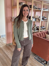 Load image into Gallery viewer, the perfect cotton cardi - forest
