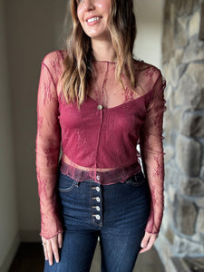 wine lace top