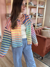 Load image into Gallery viewer, prism stripe button cardi