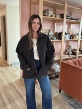 Load image into Gallery viewer, espresso evening chore oversized jacket