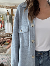 Load image into Gallery viewer, soft denim blue ribbed jacket