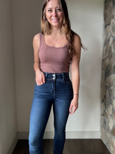 Load image into Gallery viewer, dusty rose chevron seamless bralette tank