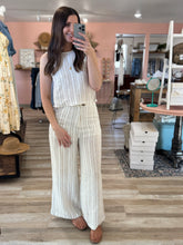 Load image into Gallery viewer, white+stone twist linen top