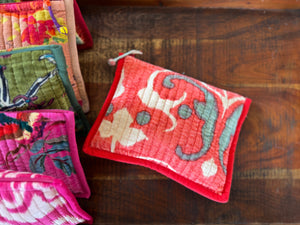 velvet textured zip pouch | 6 prints