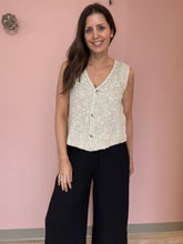Load image into Gallery viewer, natural button cardi vest