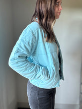 Load image into Gallery viewer, turquoise soft quilted jacket
