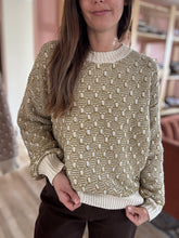 Load image into Gallery viewer, autumn ripple avocado chunky knit sweater