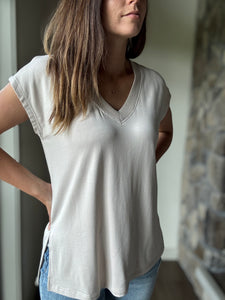 stone modal favorite v-neck top