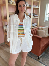 Load image into Gallery viewer, white lilah cotton shorts